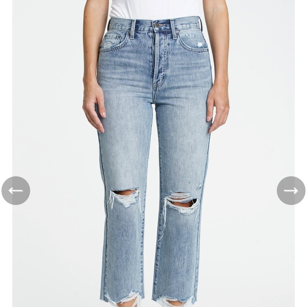 Pistola “ cassie” super high rise distressed..